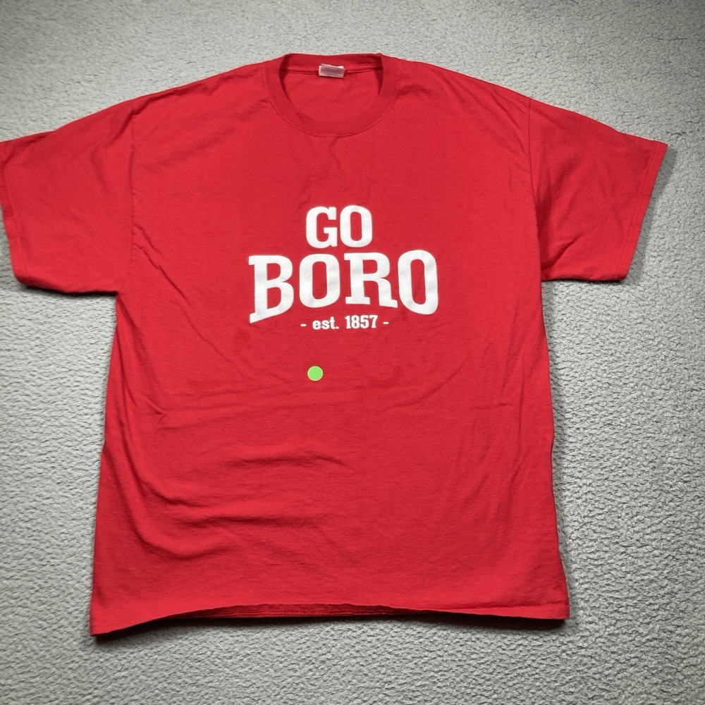 Pennsylvania Western University Edinboro T Shirt Adult XL Red "Go Boro" STAINS